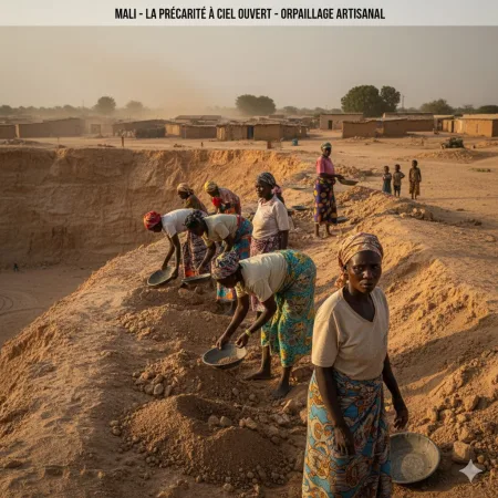 femmes maliennes dans les mines artisanales une femme creusant dans une mine artisanale au Mali