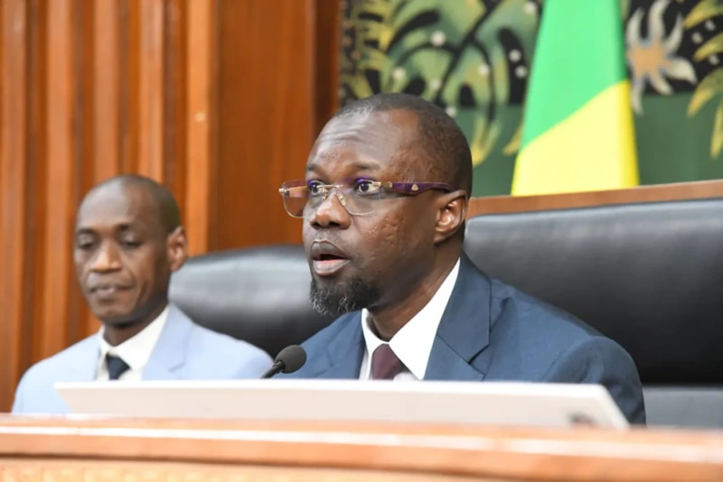 Ousmane Sonko à l'Assemblée nationale Ousmane Sonko s'exprimant à l'Assemblée nationale