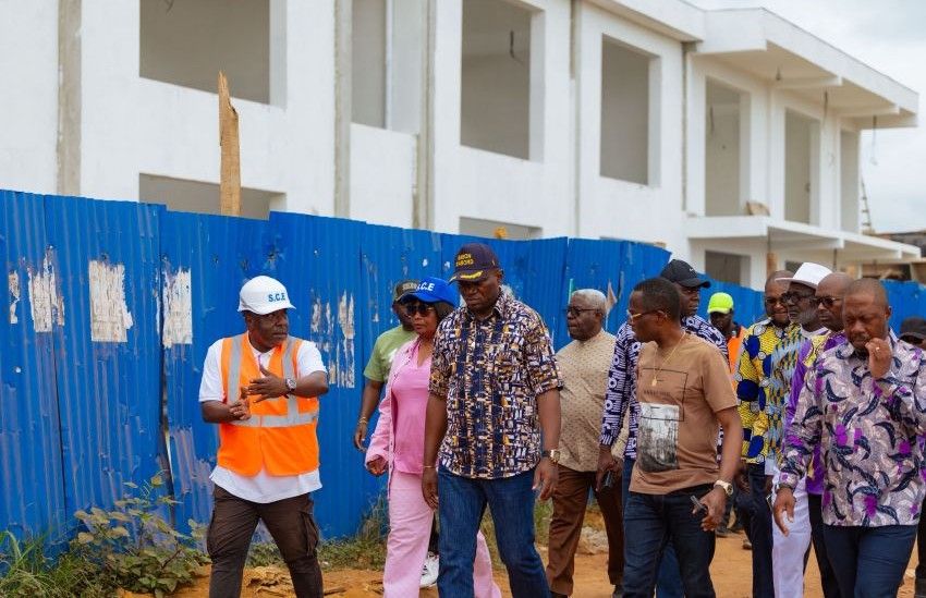 Le Président gabonais Brice Clotaire Oligui Nguema en visite dans le Woleu-Ntem