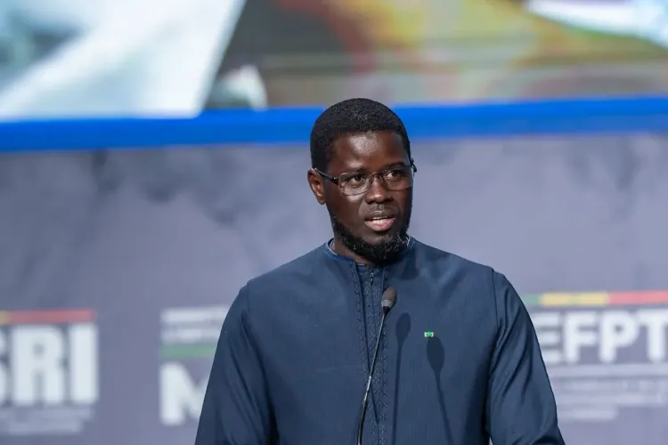 Le président Bassirou Diomaye Faye lors de son discours officiel.
