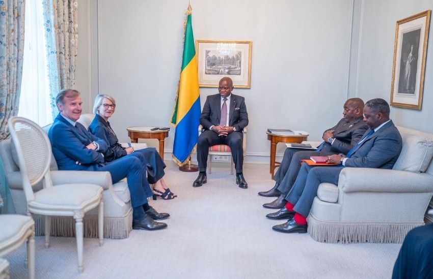 Le président BRICE OLIGUI NGUEMA reçoit Anne Rigail, directrice générale d'Air France
