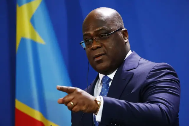 Félix Tshisekedi s'adressant à son auditoire lors d'un discours