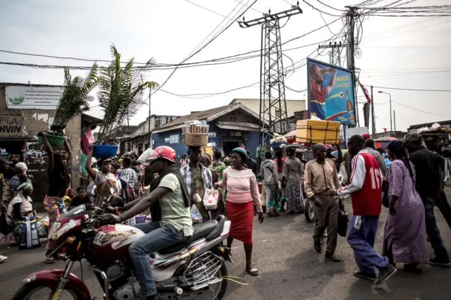 Une vue animée de l'avenue principale de Goma, en RDC