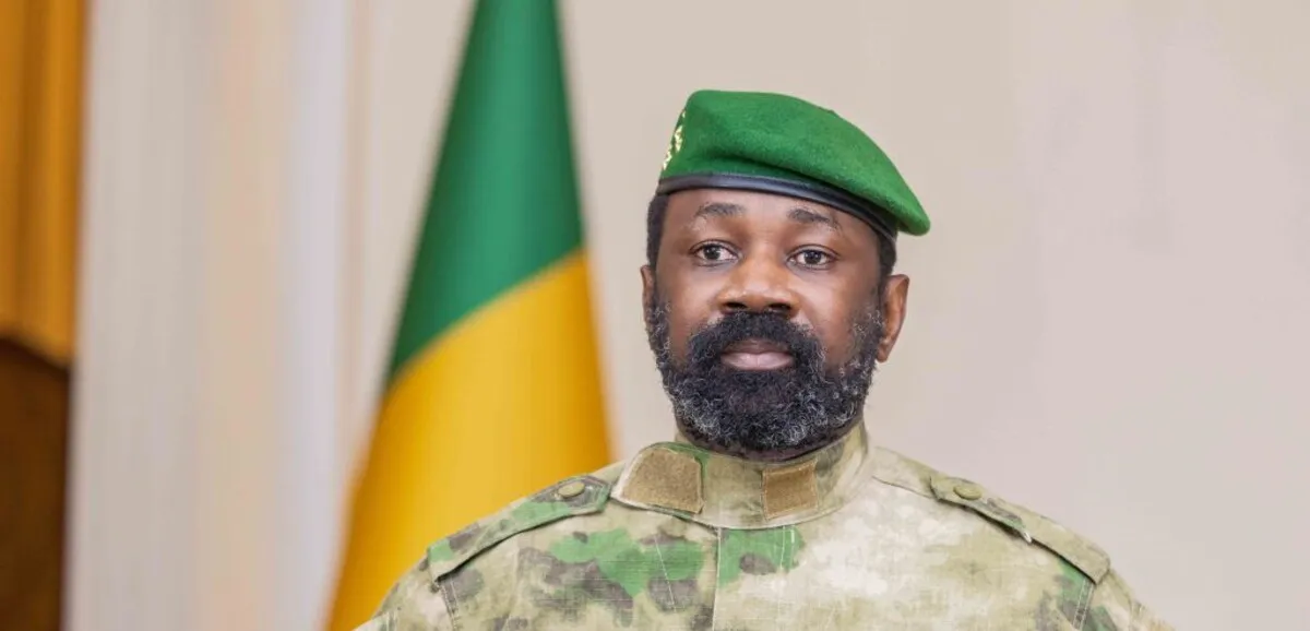 Le général Assimi Goïta lors de son allocution à l'occasion du 66e anniversaire de l'indépendance du Mali